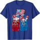 Mom and Juju - Flower Art Flag Independence Day Gift Men T-Shirt - T-Shirt | Royal