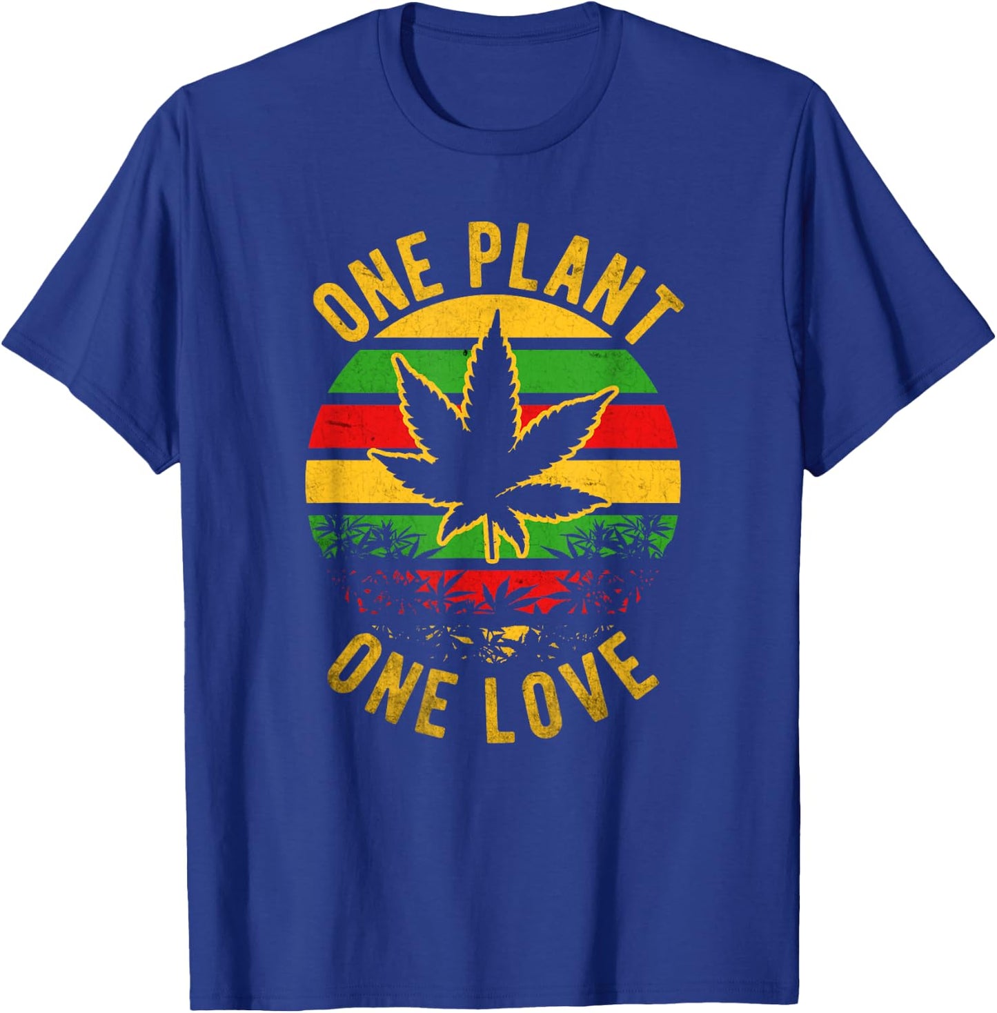 One Plant One Love Medical Marijuana T Shirt T-Shirt - T-Shirt | Royal
