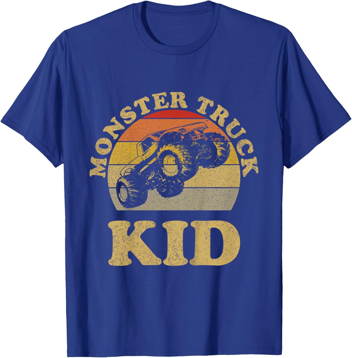 Monster Truck Kids Retro Vintage Monster Truck Shirt T-Shirt - T-Shirt | Royal