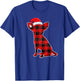 Christmas Plaid Dog Shirt, Christmas Chihuahua Pajama Men Women Kids T-Shirt - T-Shirt | Royal