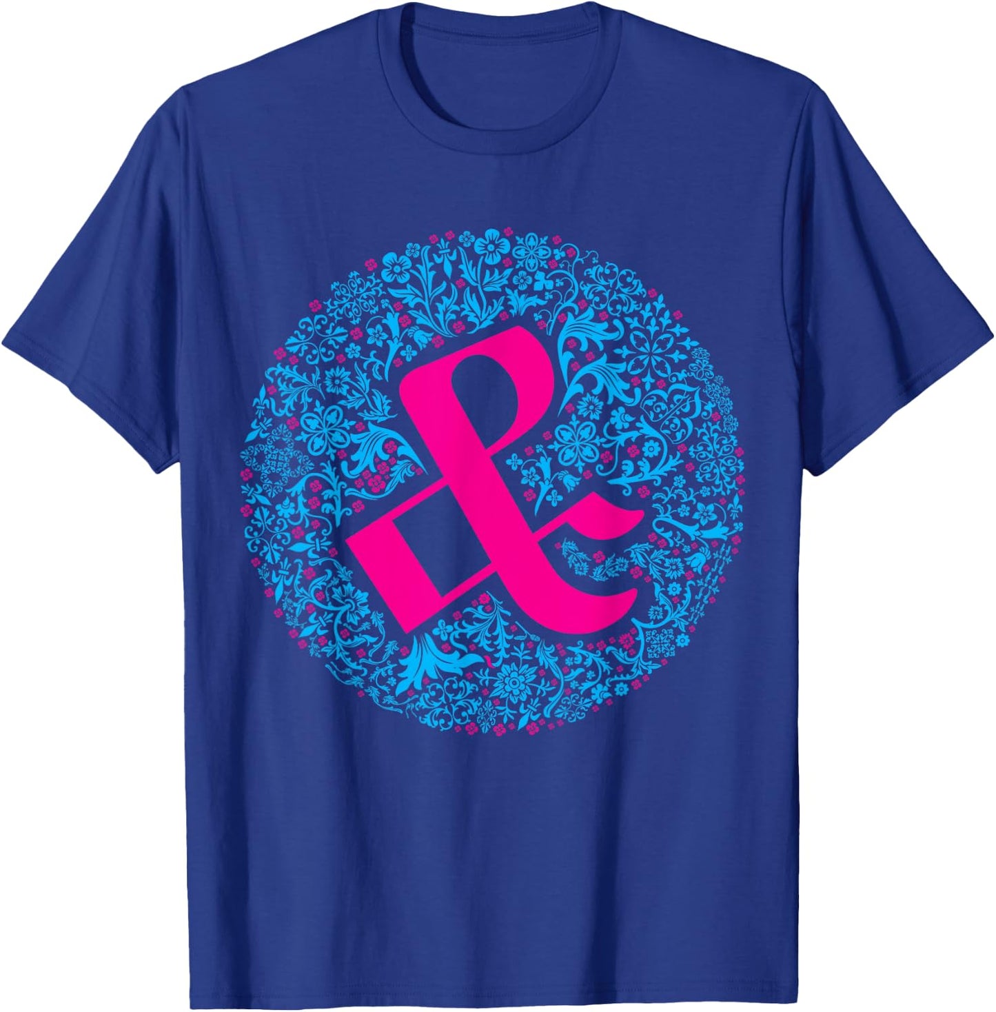 & Ampersand Floral Typography Art for Font Nerds T-Shirt - T-Shirt | Royal
