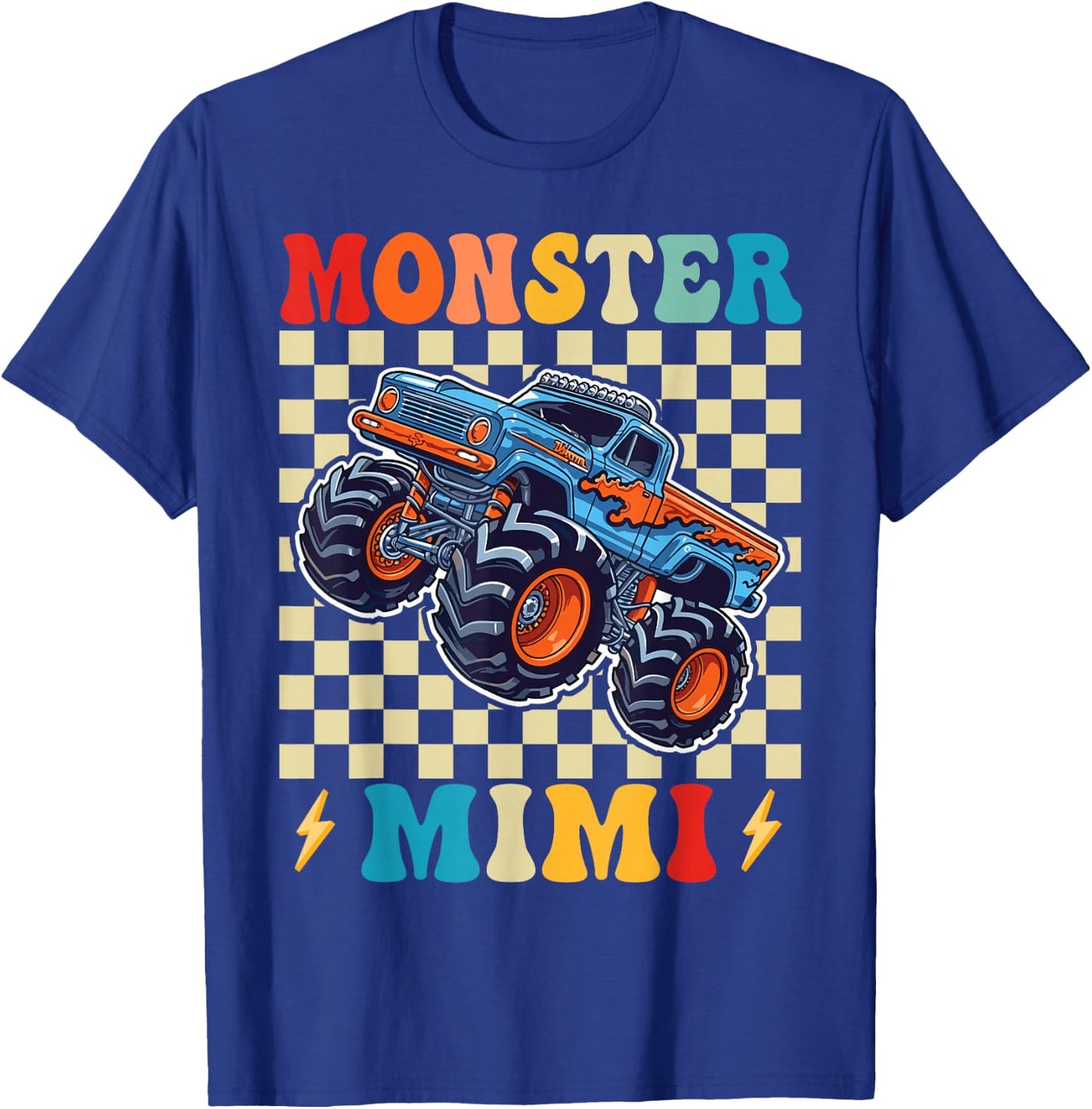 Monster Truck Mimi Family Matching Monster Trucks Birthday T-Shirt - T-Shirt | Royal