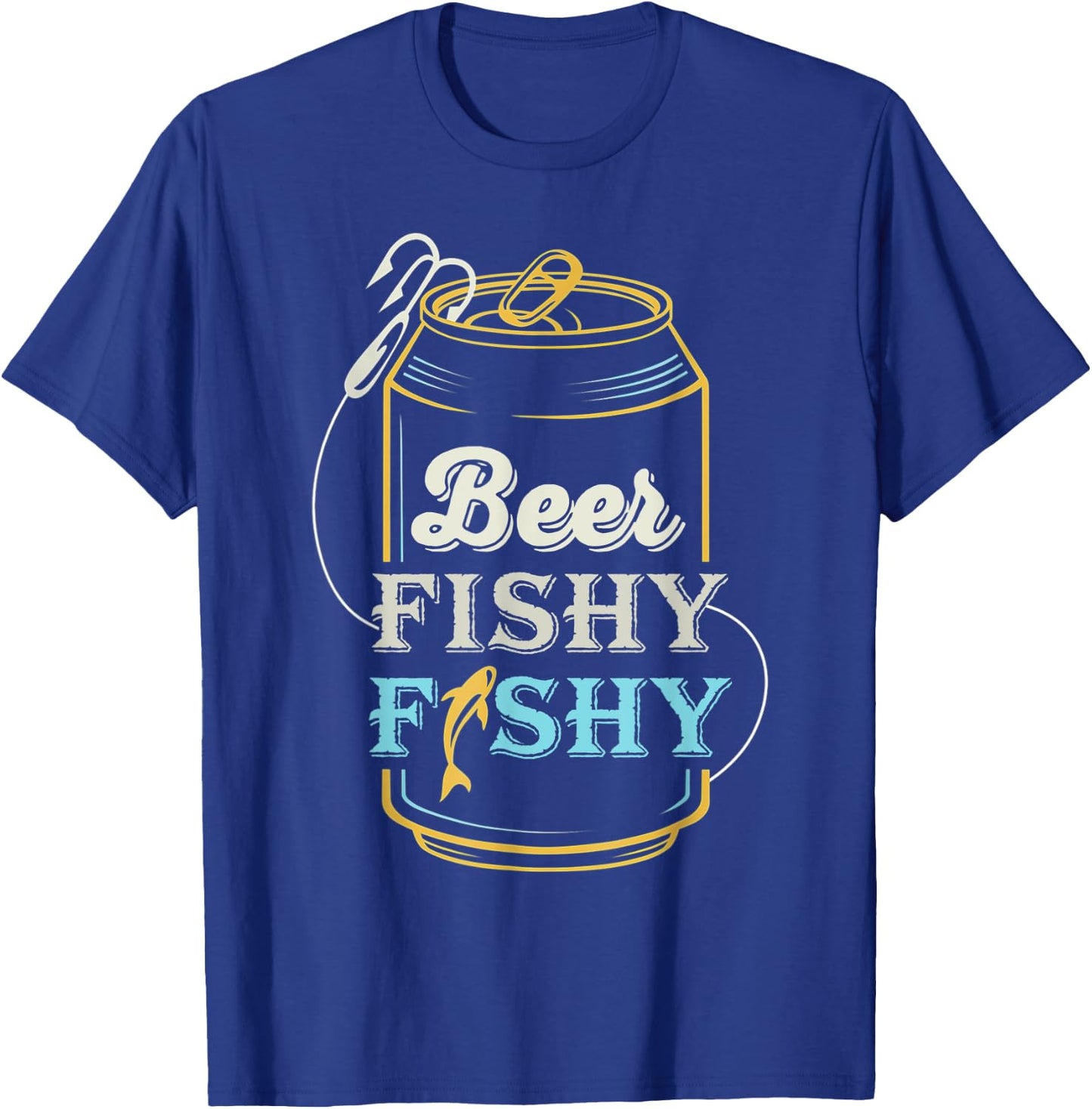 Beer Fishy Funny Fish Fisherman Fishing Lovers T-Shirt - T-Shirt | Royal
