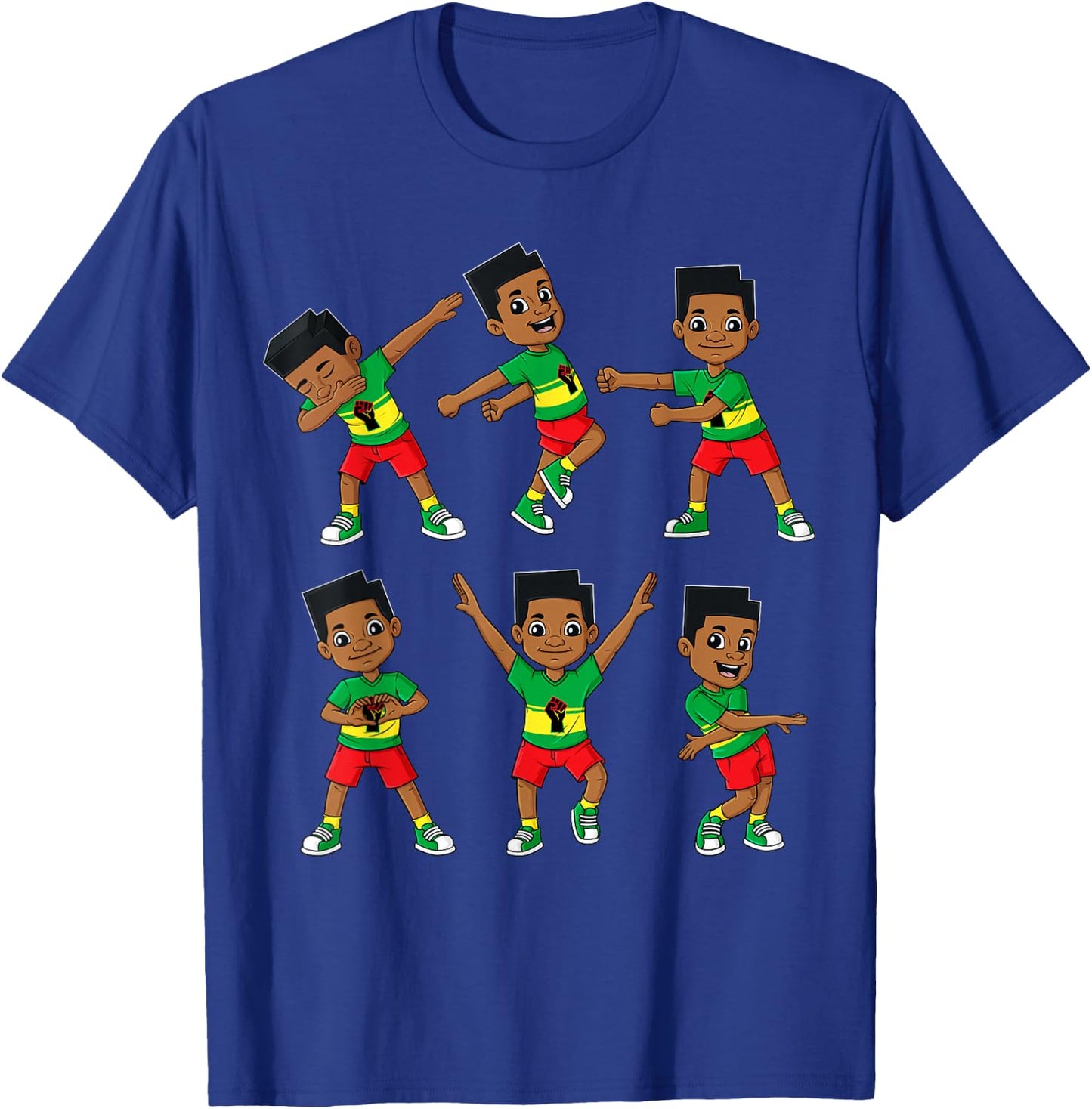 Dancing Black King Juneteenth Dance Challenge Boys Kids Teen T-Shirt - T-Shirt | Royal