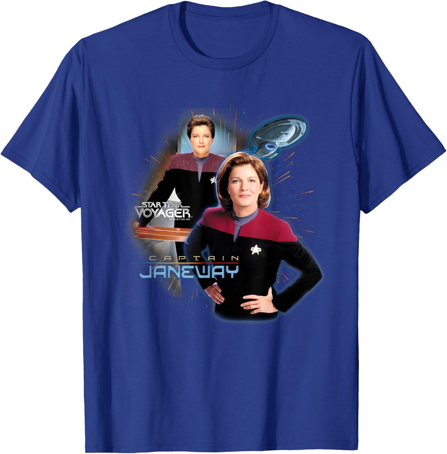 Star Trek Captain Janeway T-Shirt - T-Shirt | Royal