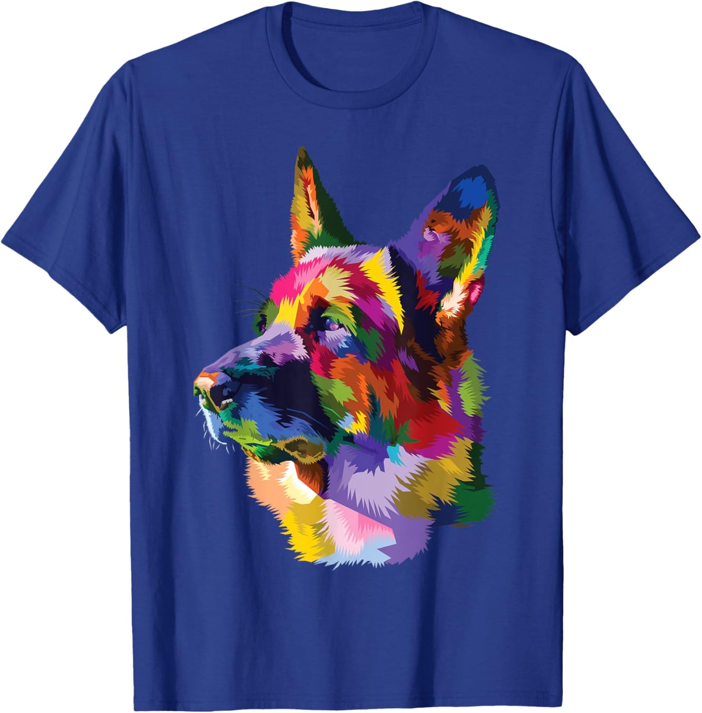 colorful German Shepherd dog pop art gifts for lover dogs T-Shirt - T-Shirt | Royal