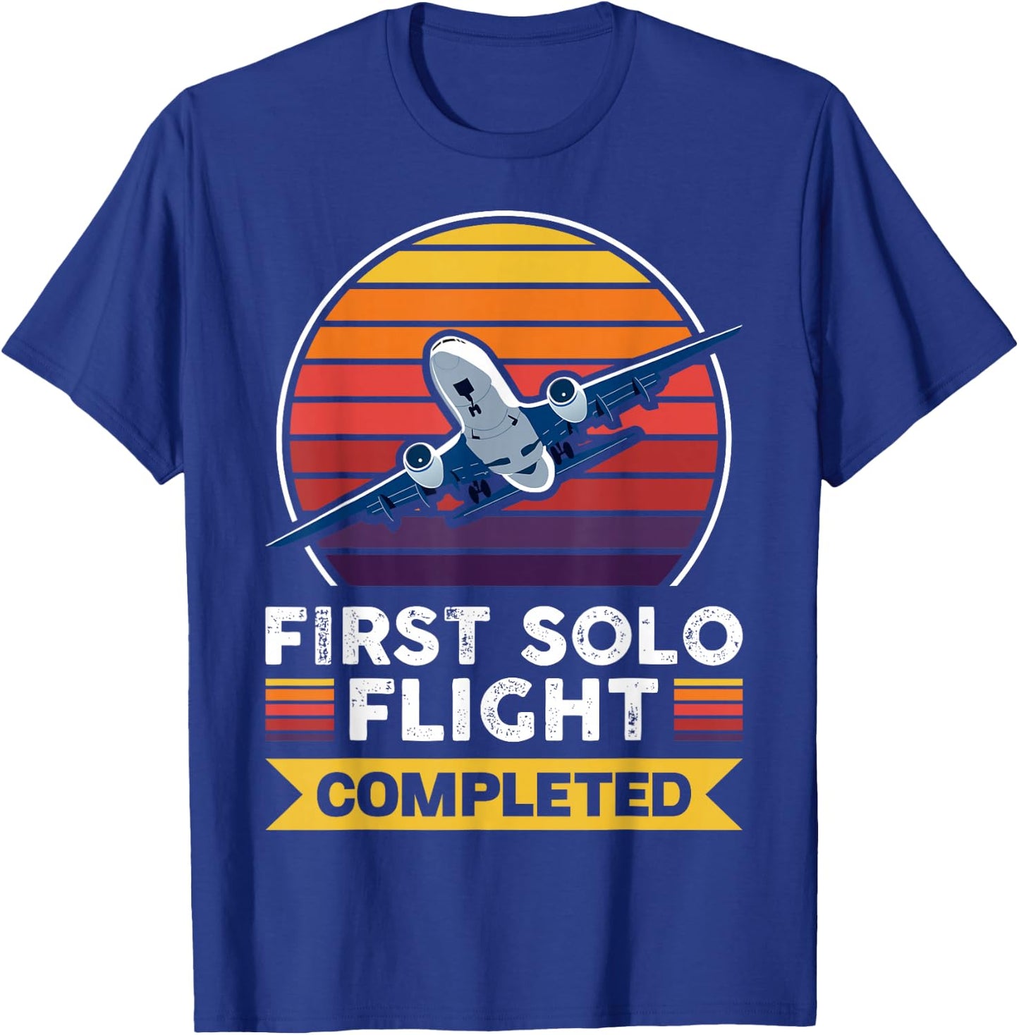 First Solo Flight Completed T-Shirt - T-Shirt | Royal
