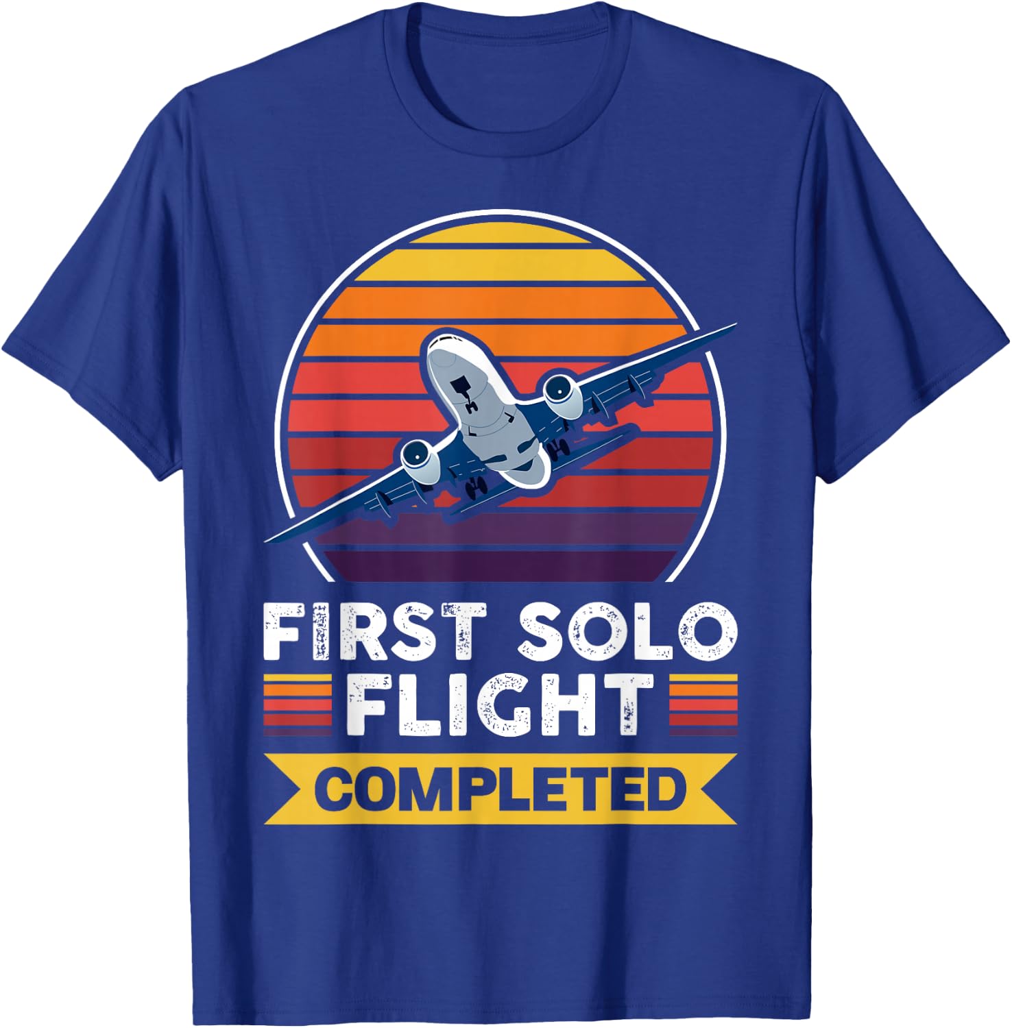 First Solo Flight Completed T-Shirt - T-Shirt | Royal
