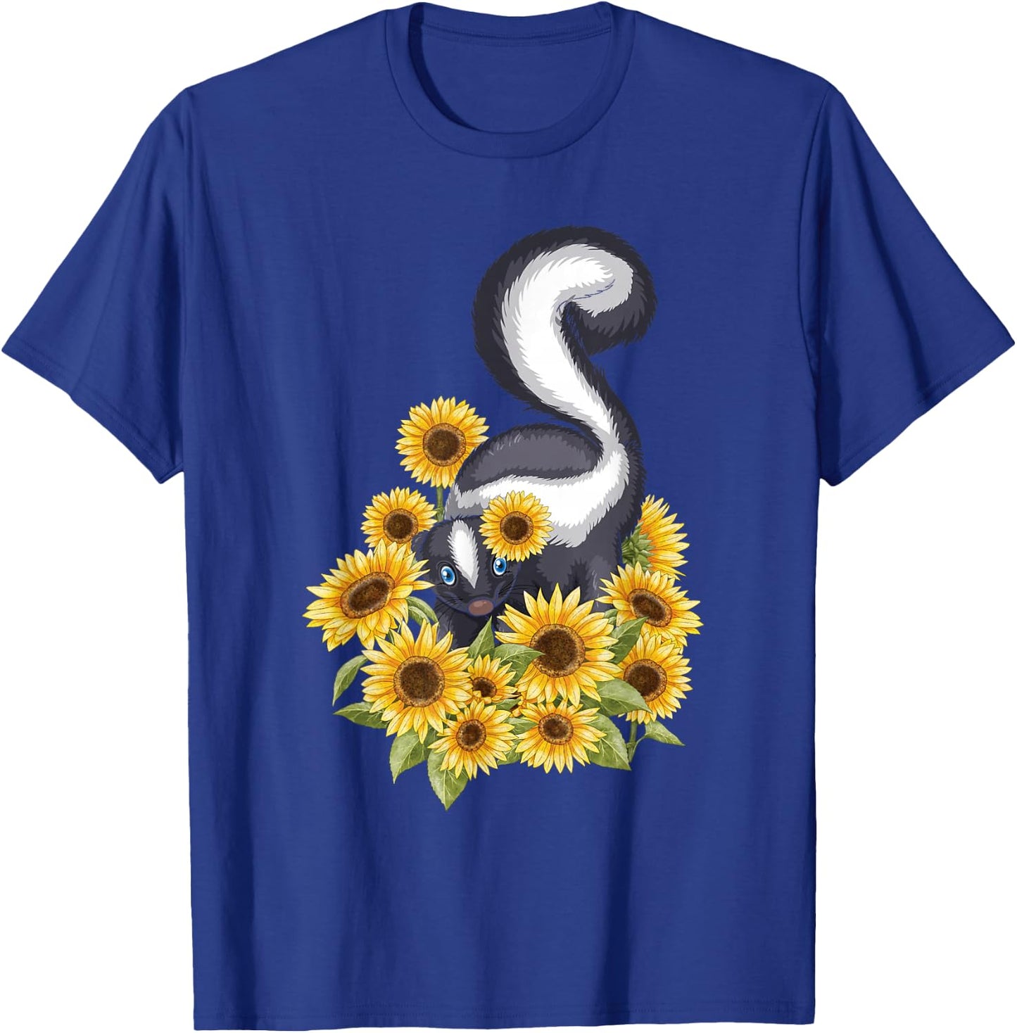 Sunflower Skunk - Pet Lover Zookeeper Zoologist Veterinarian T-Shirt - T-Shirt | Royal