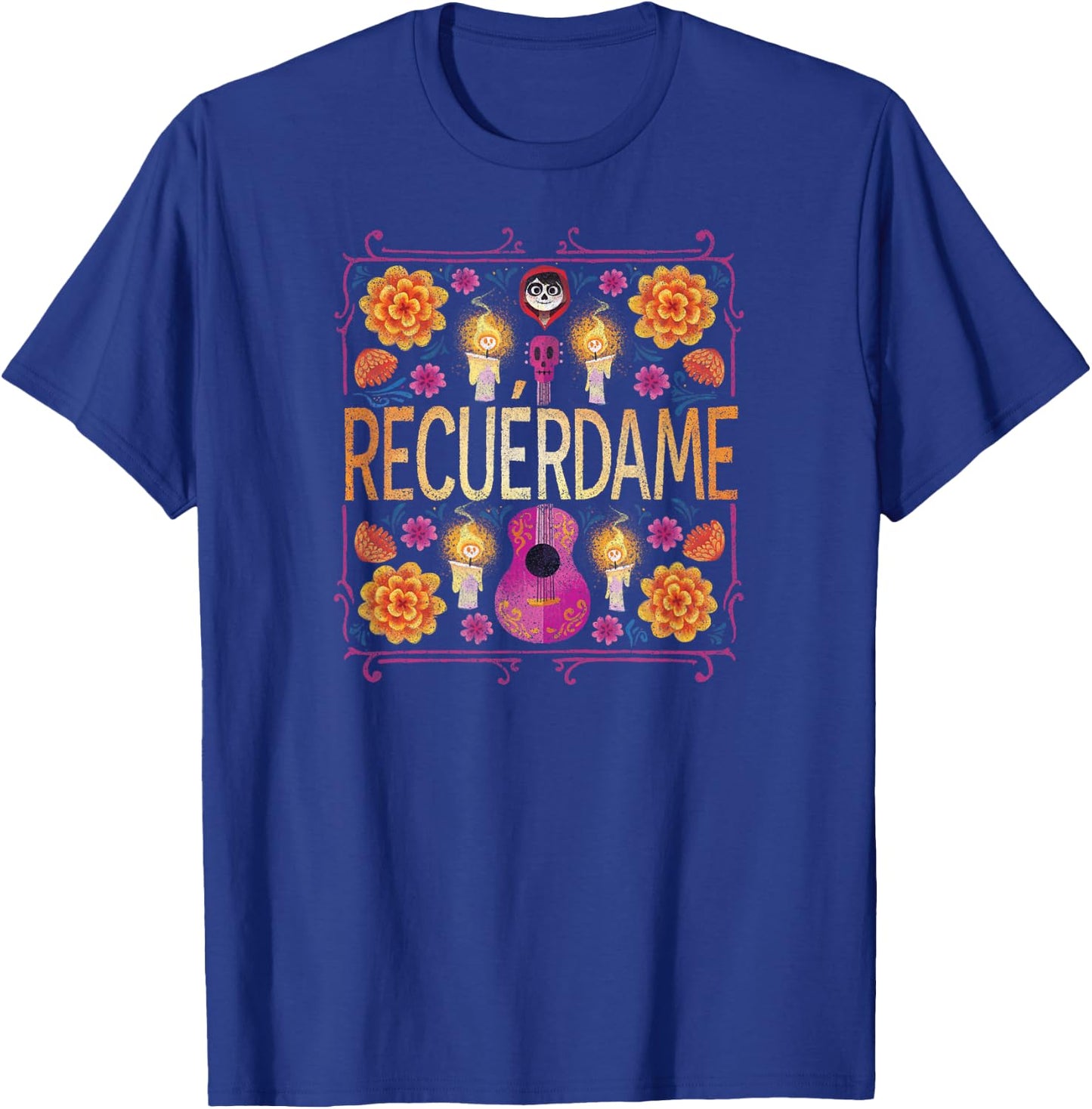 Disney Pixar Coco Recuerdame Needle Point T-Shirt - T-Shirt | Royal