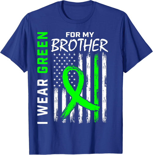 I Wear Green For My Brother Kidney Disease Awareness Flag
