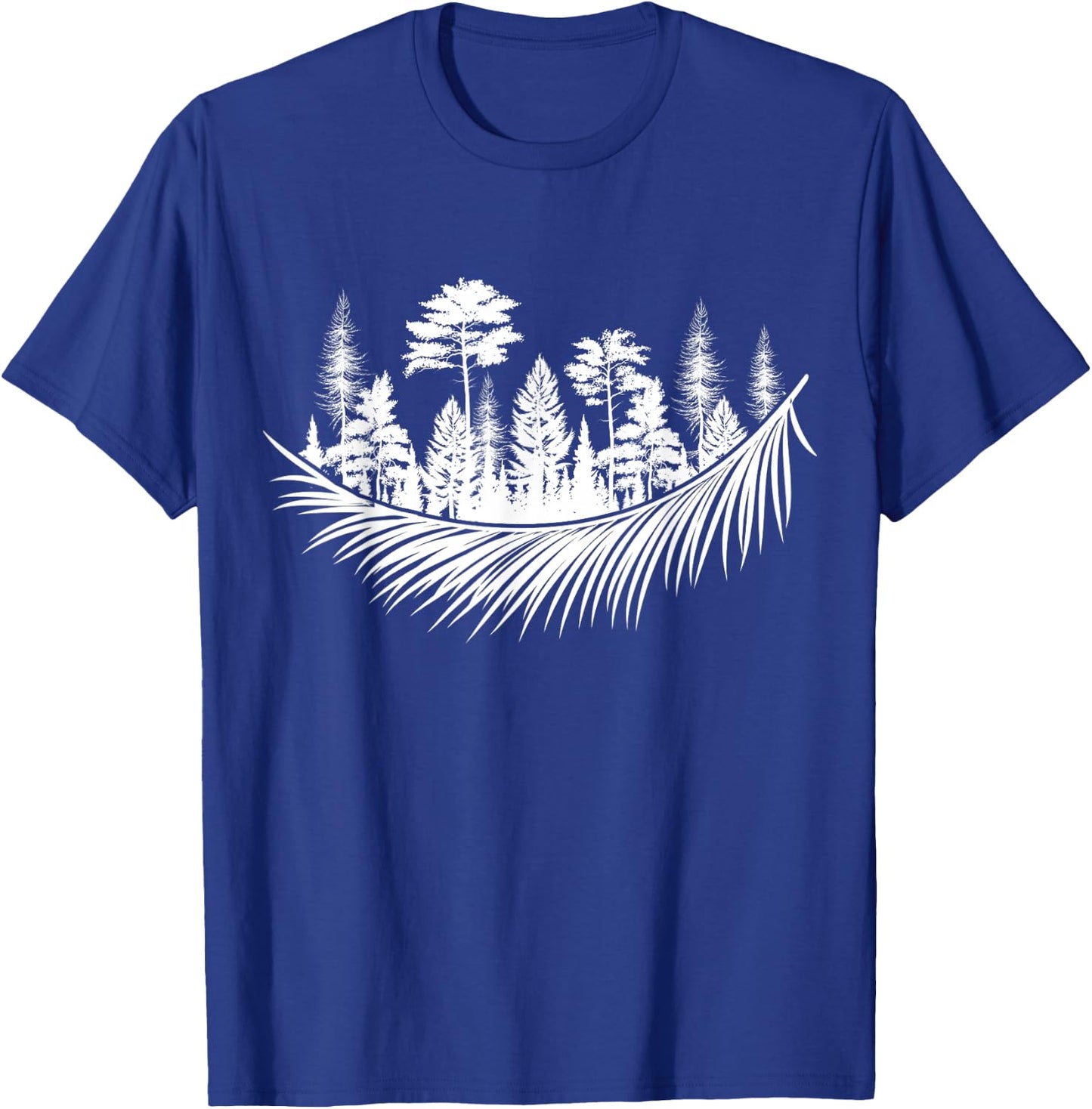 Nature Forest Plants Trees Camping Hiking Mountains Wildlife T-Shirt - T-Shirt | Royal