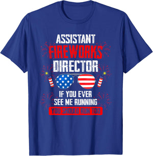 Assistant fireworks director if you see Assistant firework T-Shirt - T-Shirt | Royal