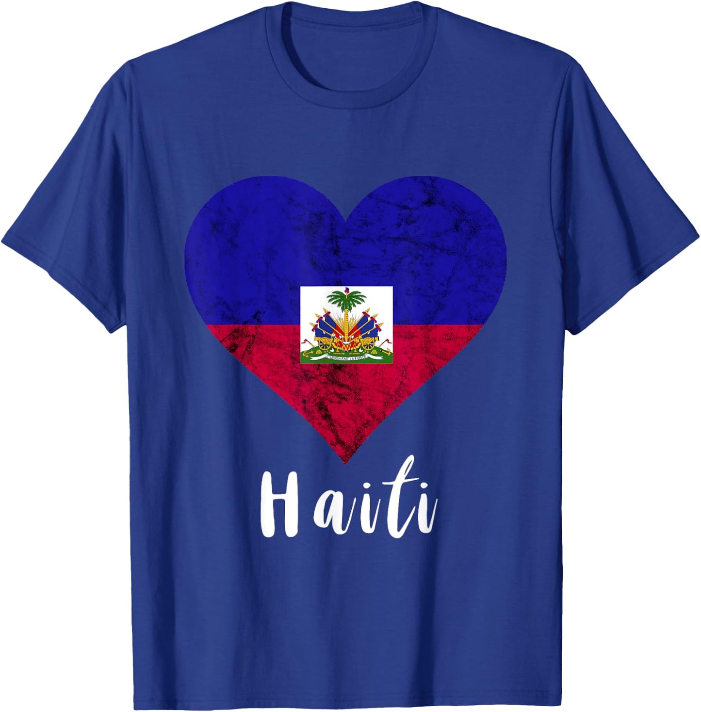 Haitian Root Heart Haiti Haitians Flag Pride T-Shirt - T-Shirt | Royal