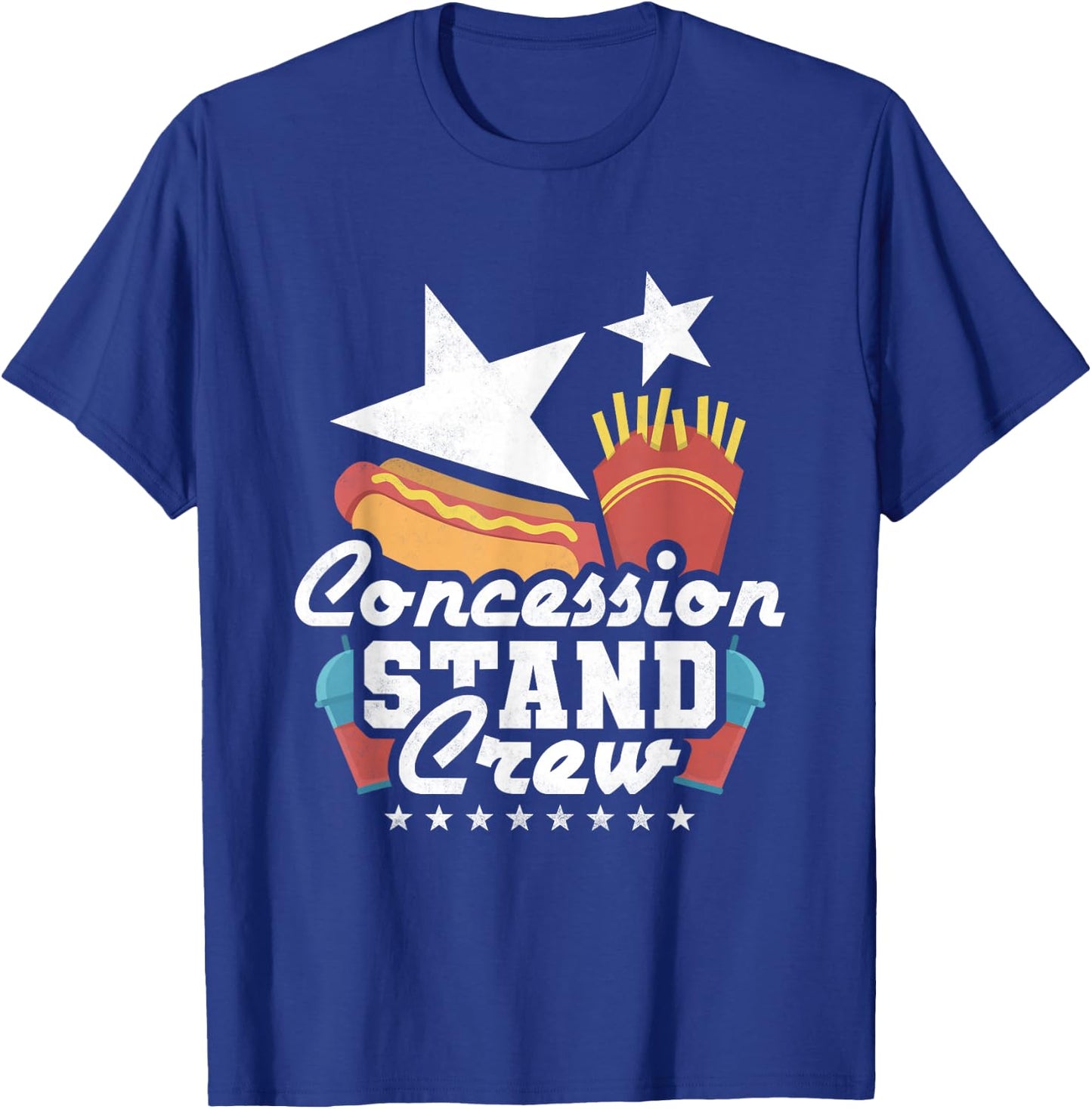 Concession Stand Crew, BBQ Hot Dog T-Shirt - T-Shirt | Royal