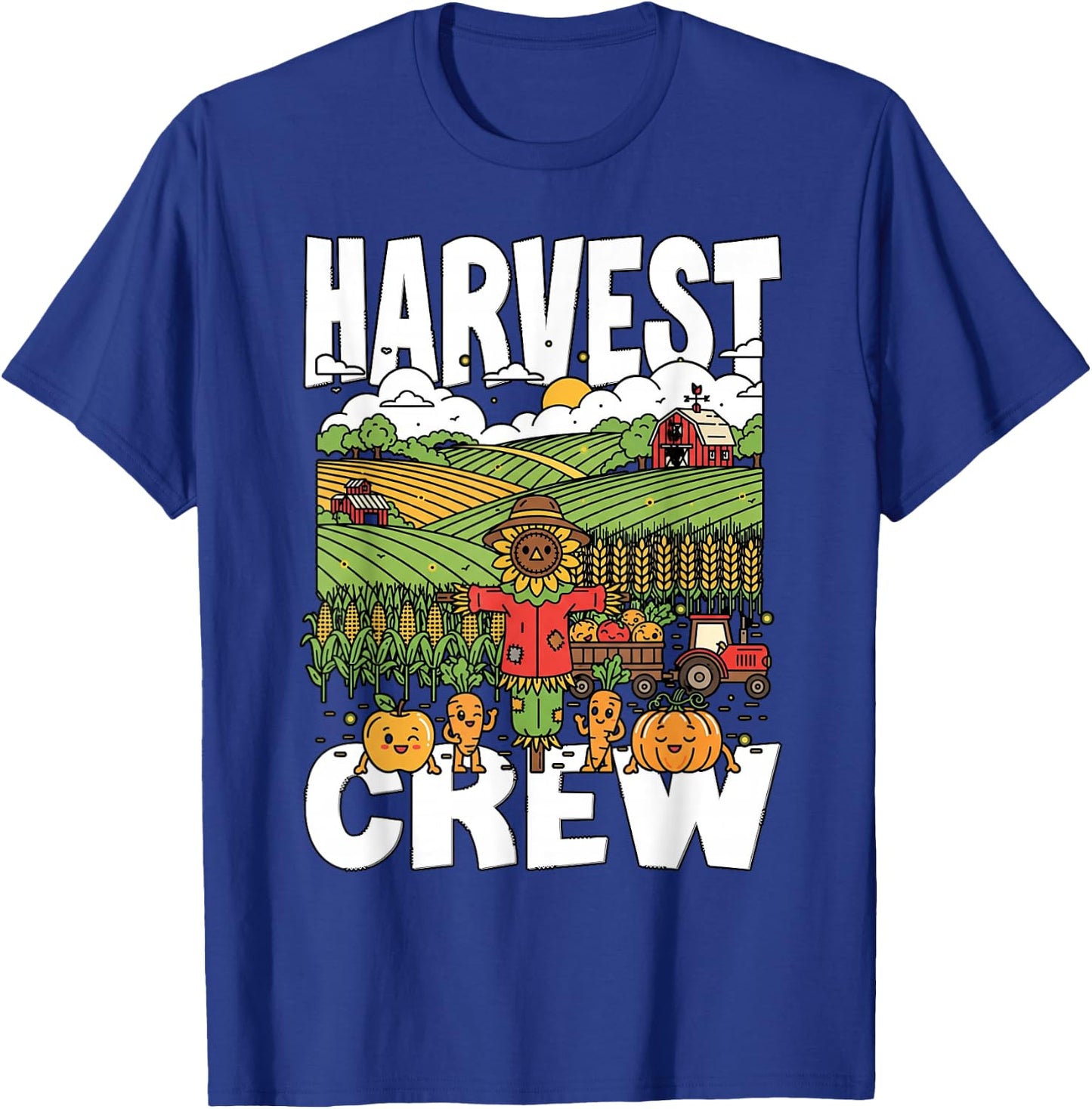 Harvest Crew Farming Farmer harvesting The Crop Every Year T-Shirt - T-Shirt | Royal