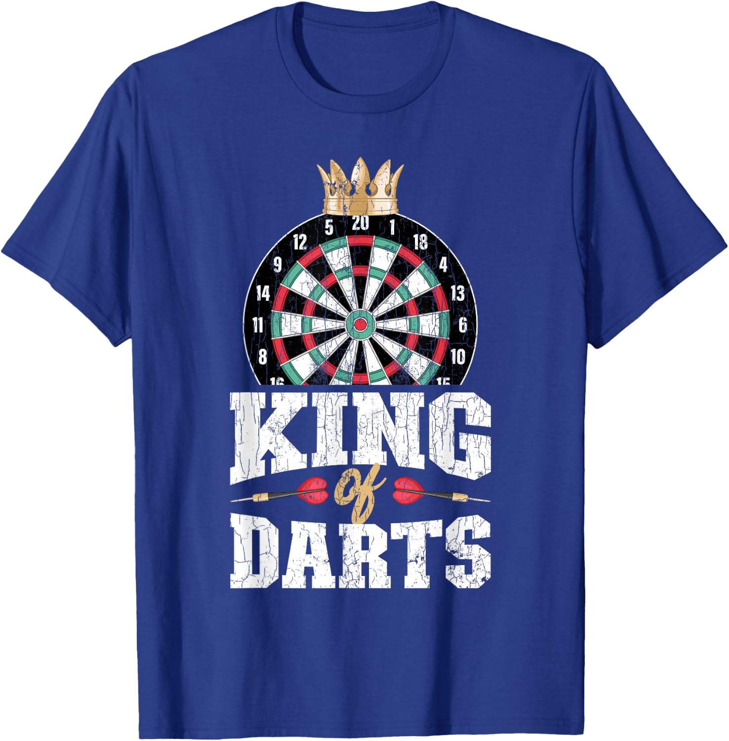 King Of Darts Funny Dart Player Graphic T-Shirt - T-Shirt | Royal