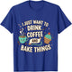 Baker Retro Bake Things & Drink Coffee Lover Kawaii T-Shirt - T-Shirt | Royal