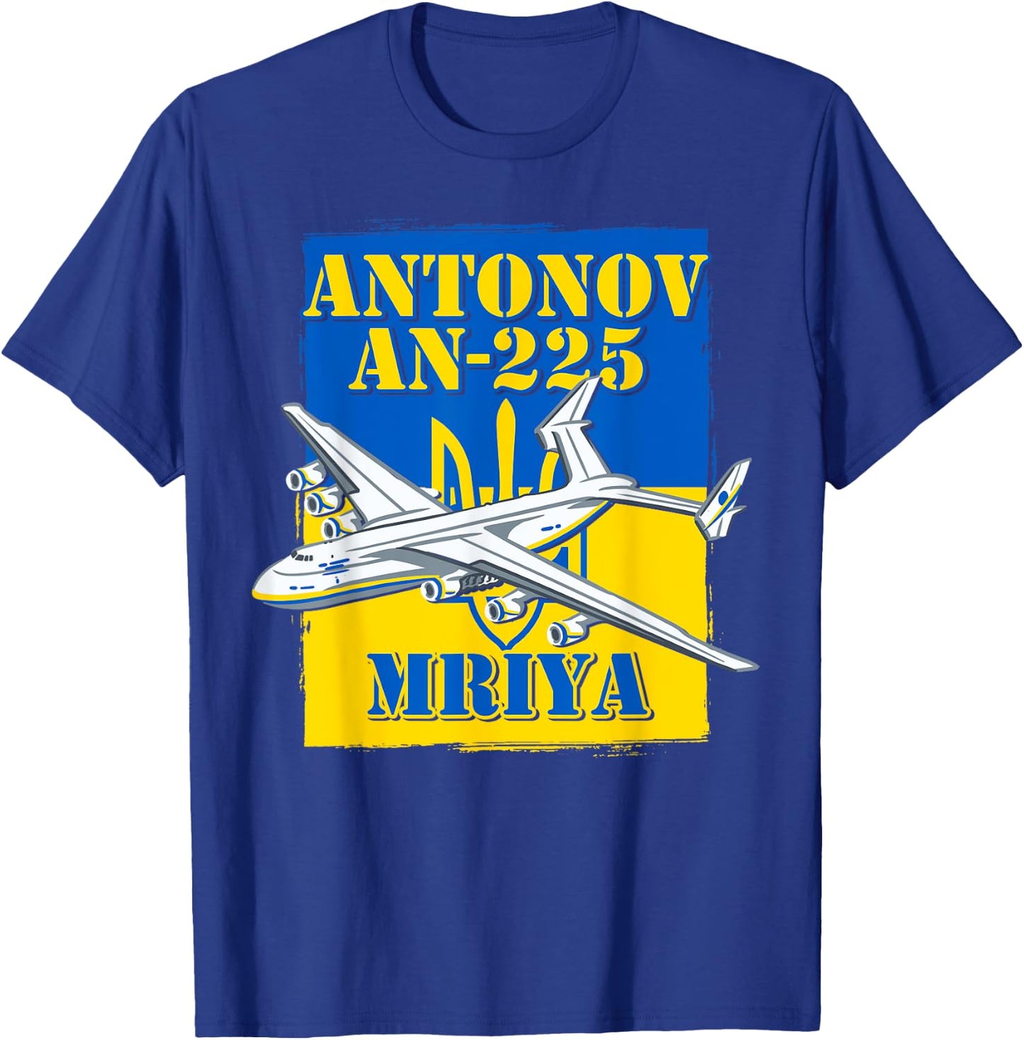 Mriya Antonov AN-225 Ukraine Aircraft Ukrainian Airplane T-Shirt - T-Shirt | Royal