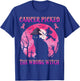Cancer Picked The Wrong Witch Breast Cancer Halloween Cat T-Shirt - T-Shirt | Royal