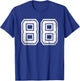 Number #88 Vintage Favourite Number T-Shirt - T-Shirt | Royal