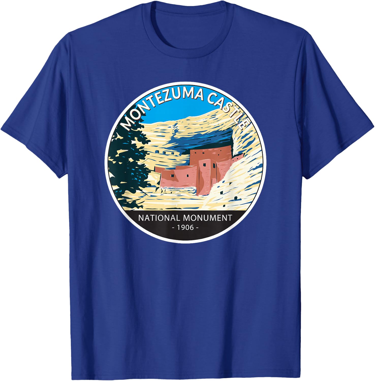 Montezuma Castle National Monument Arizona Vintage T-Shirt - T-Shirt | Royal