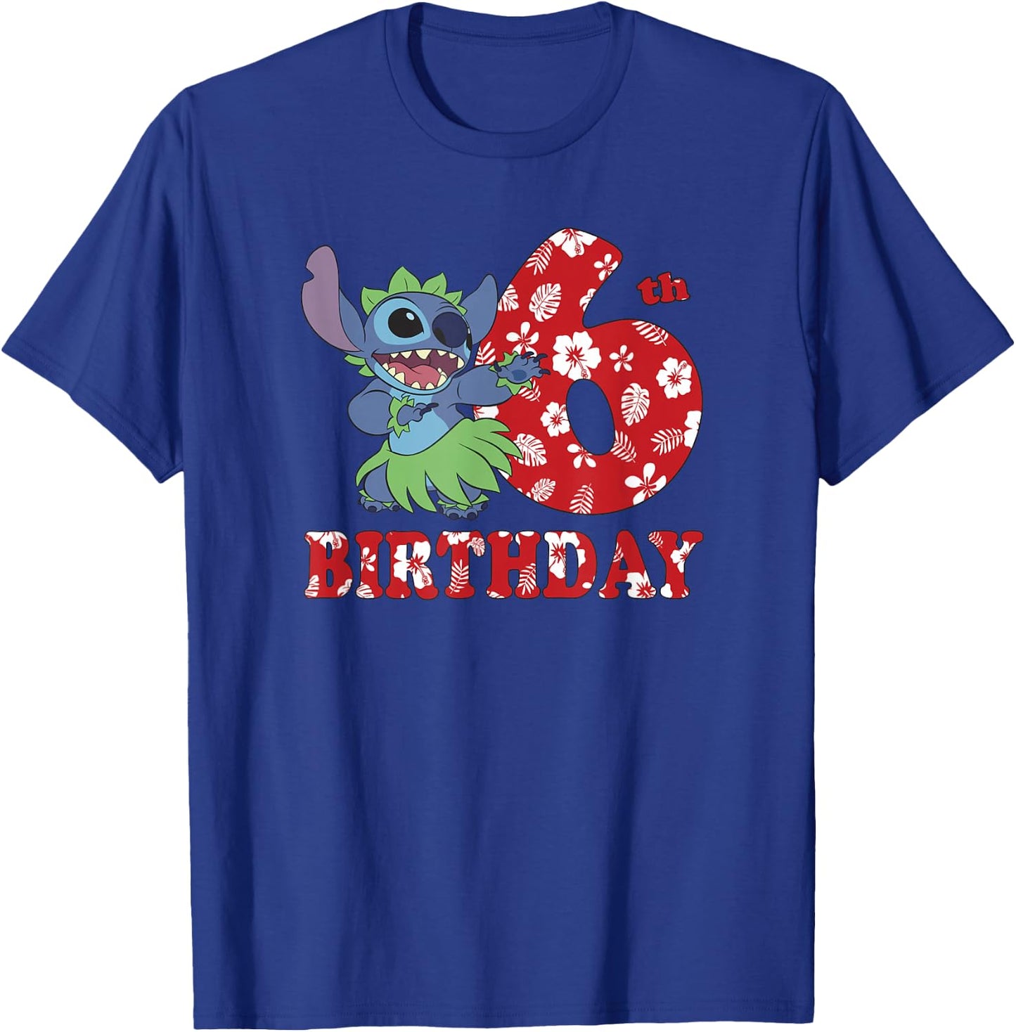 Disney Lilo & Stitch 6th Birthday Stitch Hula Dancer T-Shirt - T-Shirt | Royal