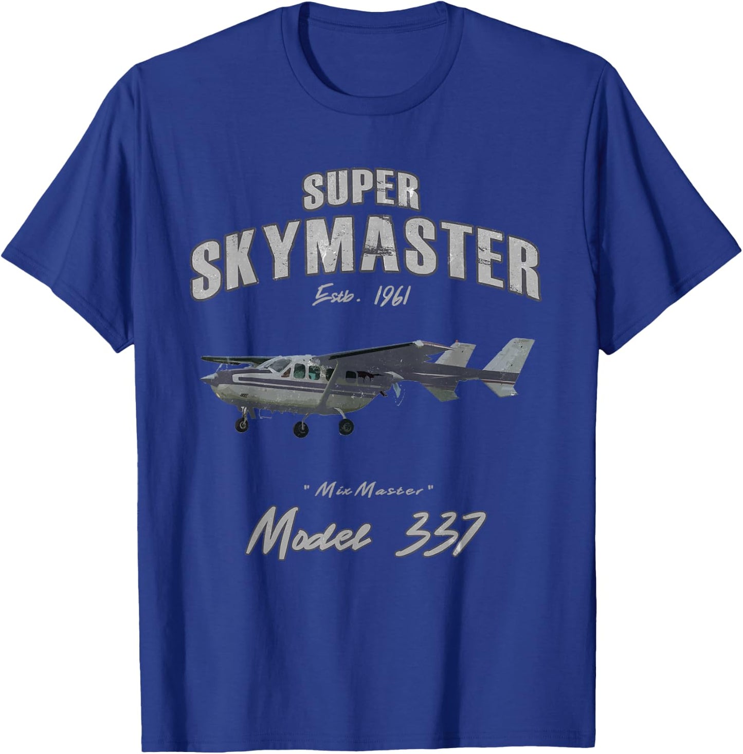 Model 337 Skymaster Airplane Vintage Design T-Shirt - T-Shirt | Royal