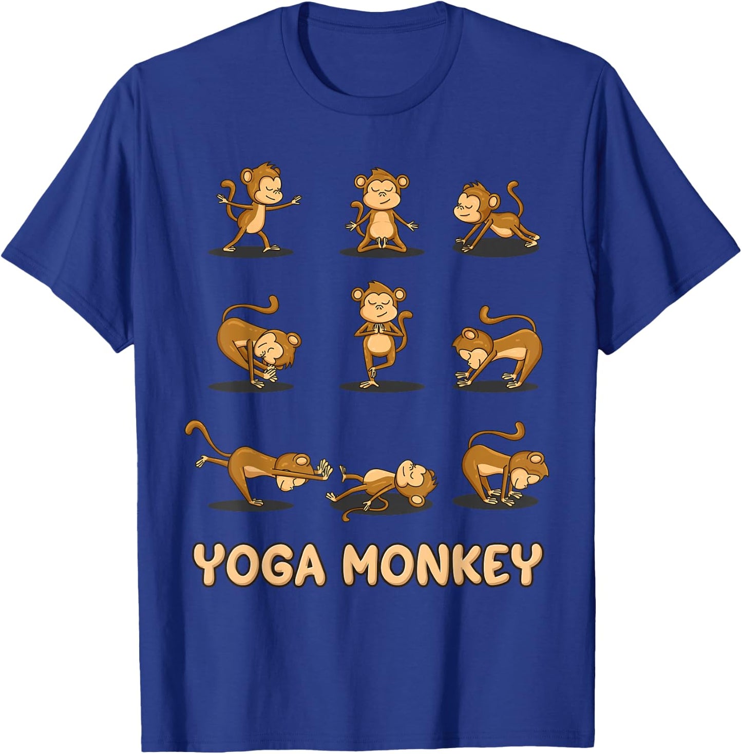 Monkey Yoga Shirt Meditation Zen Namaste Yoga Lover Buddhist T-Shirt - T-Shirt | Royal