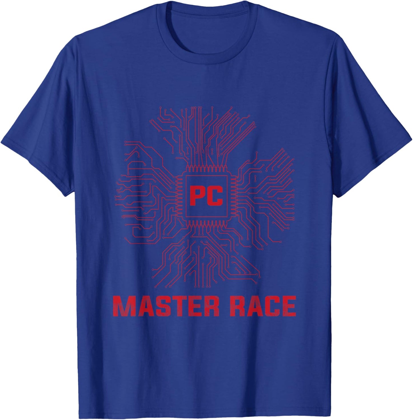 PC Computer Master Race CPU Gaming Gift Gamer T-Shirt - T-Shirt | Royal