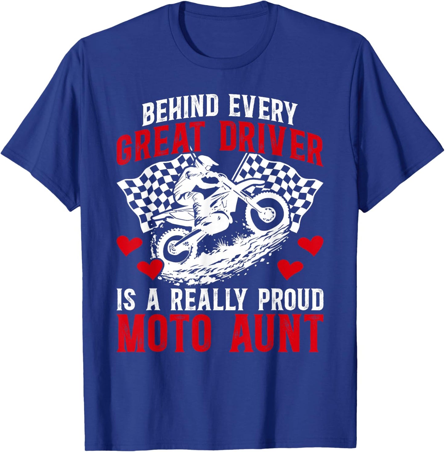Proud Moto Aunt Motocross Rider Aunt Motocross Aunt T-Shirt - T-Shirt | Royal