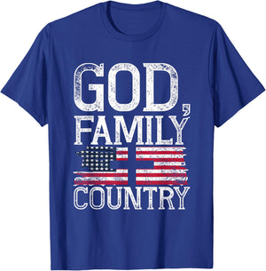 Patriotic Christian American Pride Christianity Faith Prayer T-Shirt - T-Shirt | Royal