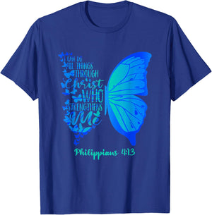 Can Do All Things Through Christ Who Strengthens Me I Gift T-Shirt - T-Shirt | Royal