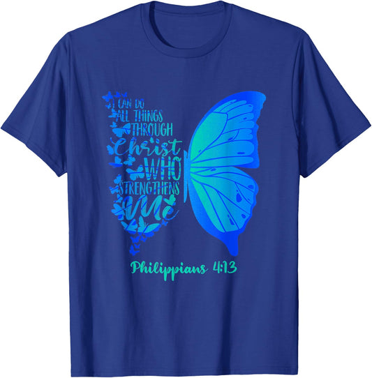 Can Do All Things Through Christ Who Strengthens Me I Gift T-Shirt - T-Shirt | Royal