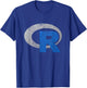 R logo Data Science Statistics Programmer Vintage Distressed T-Shirt - T-Shirt | Royal