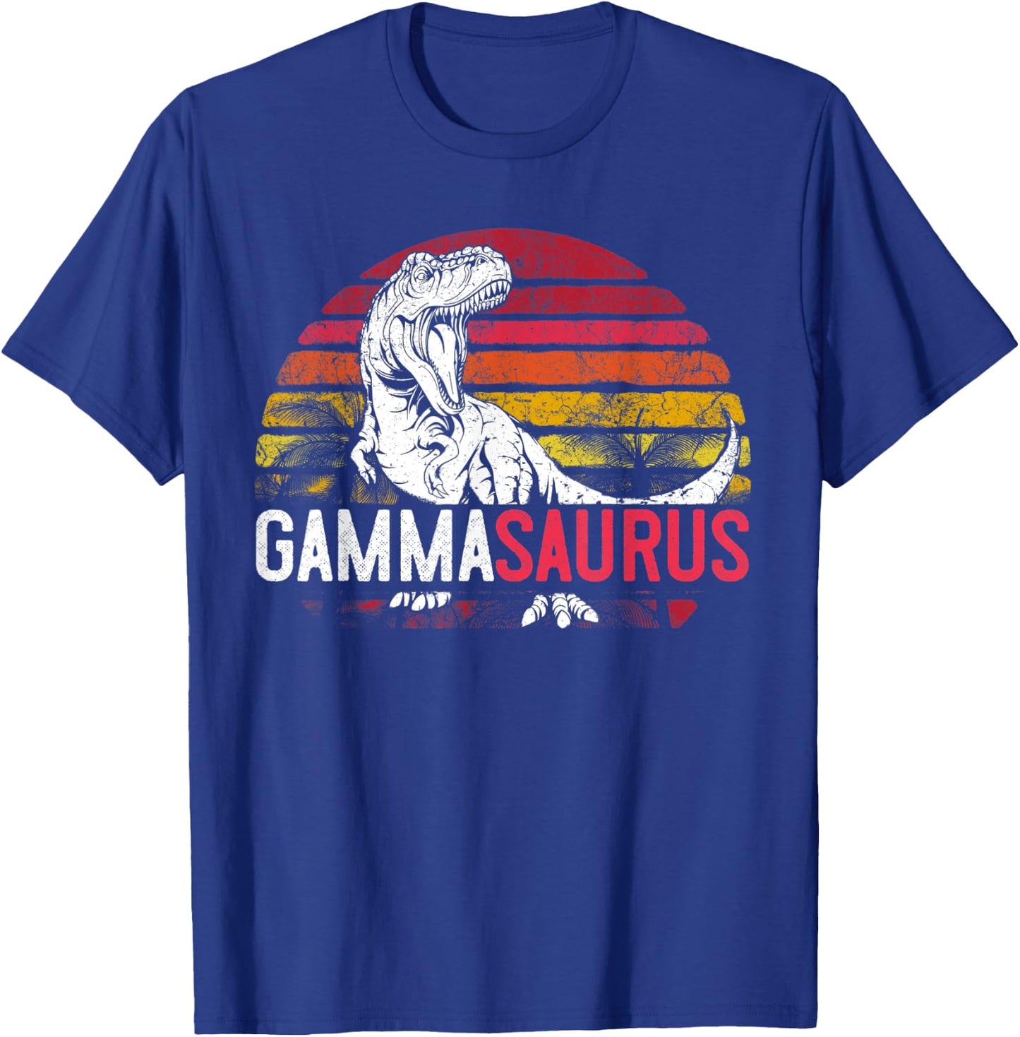 Gamma Saurus Mother's Day Gammasaurus Grandma T Rex Dinosaur T-Shirt - T-Shirt | Royal
