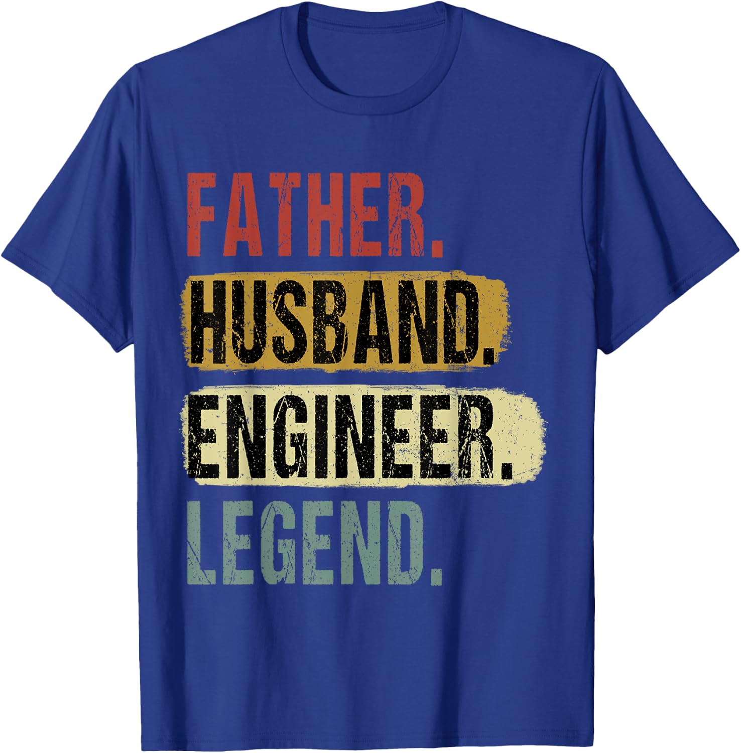 Father Husband Engineer Legend Vintage Dad Father's Day T-Shirt - T-Shirt | Royal