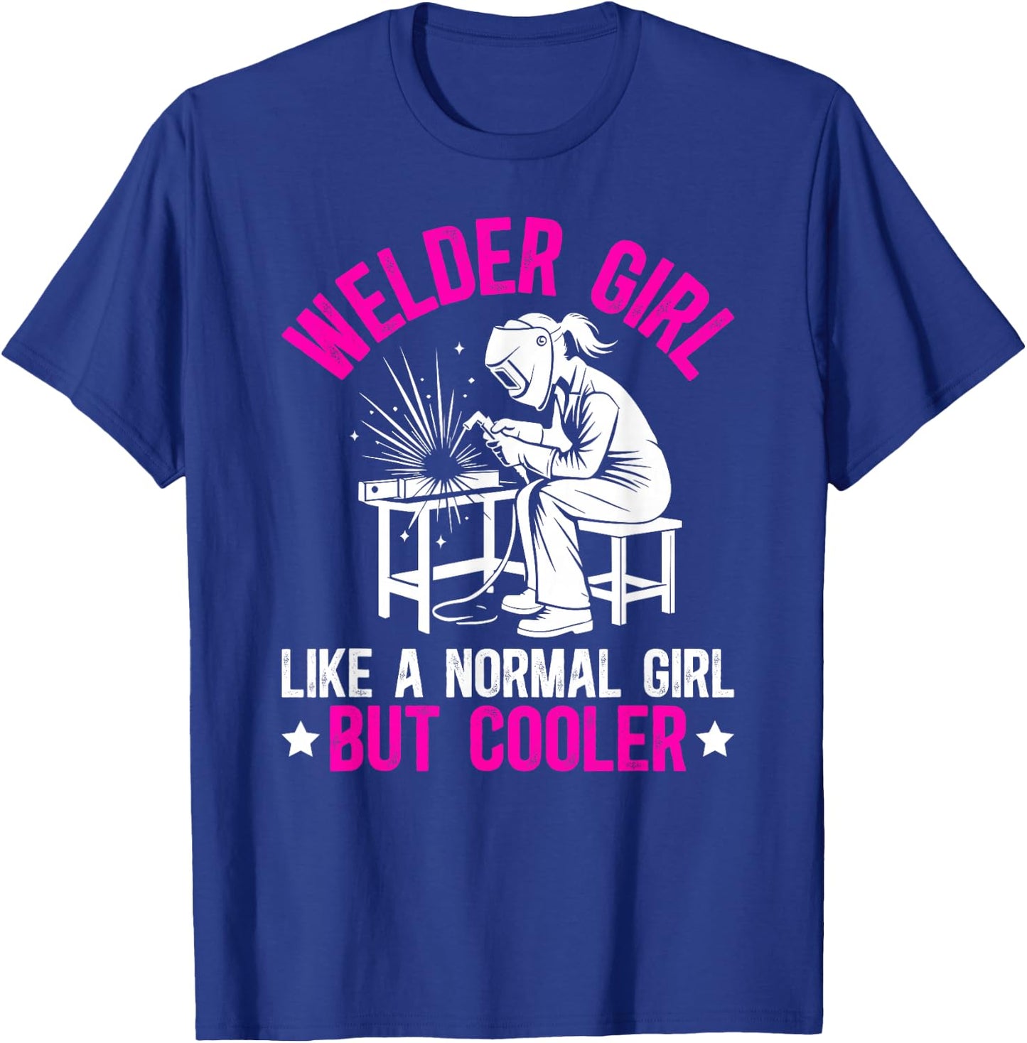 Welder Girl Definition Female Welder Women Welding Girl T-Shirt - T-Shirt | Royal