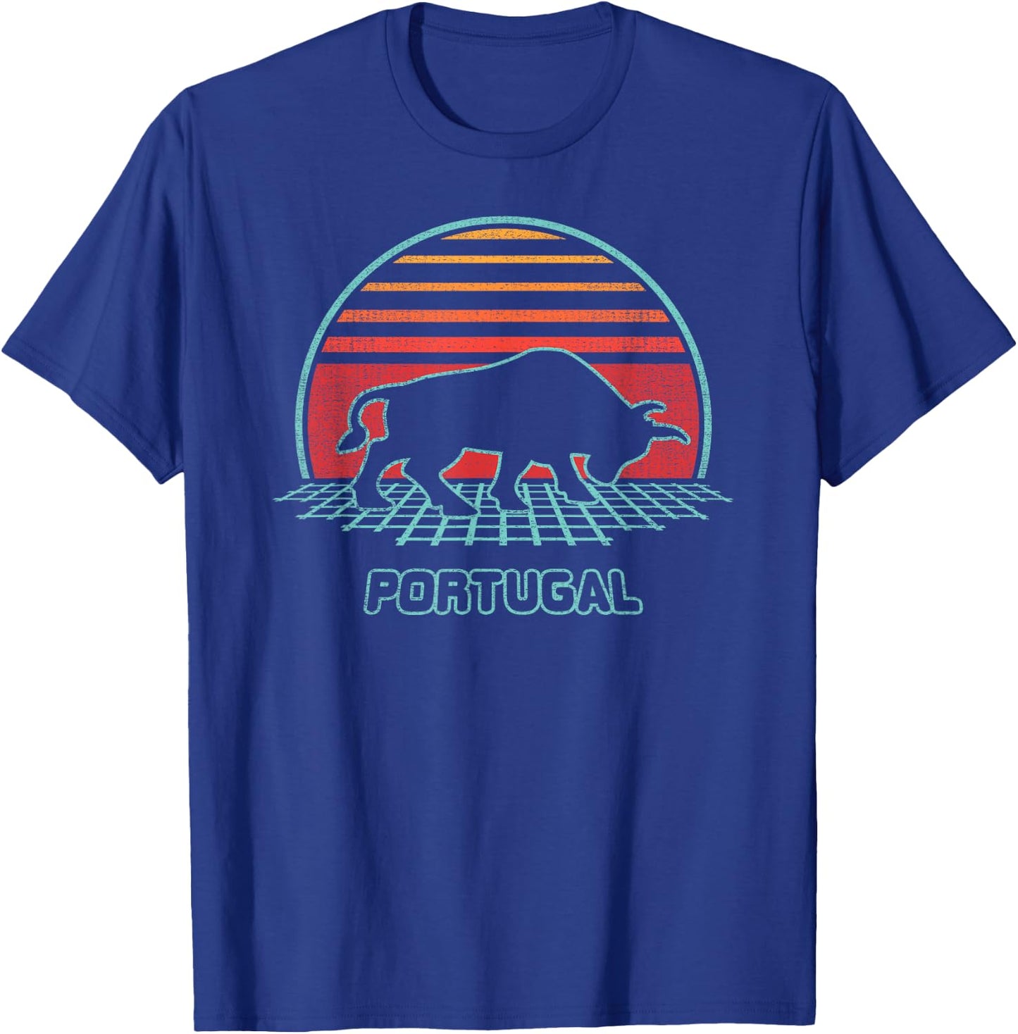 Portugal Retro Vintage 80s Style T-Shirt - T-Shirt | Royal