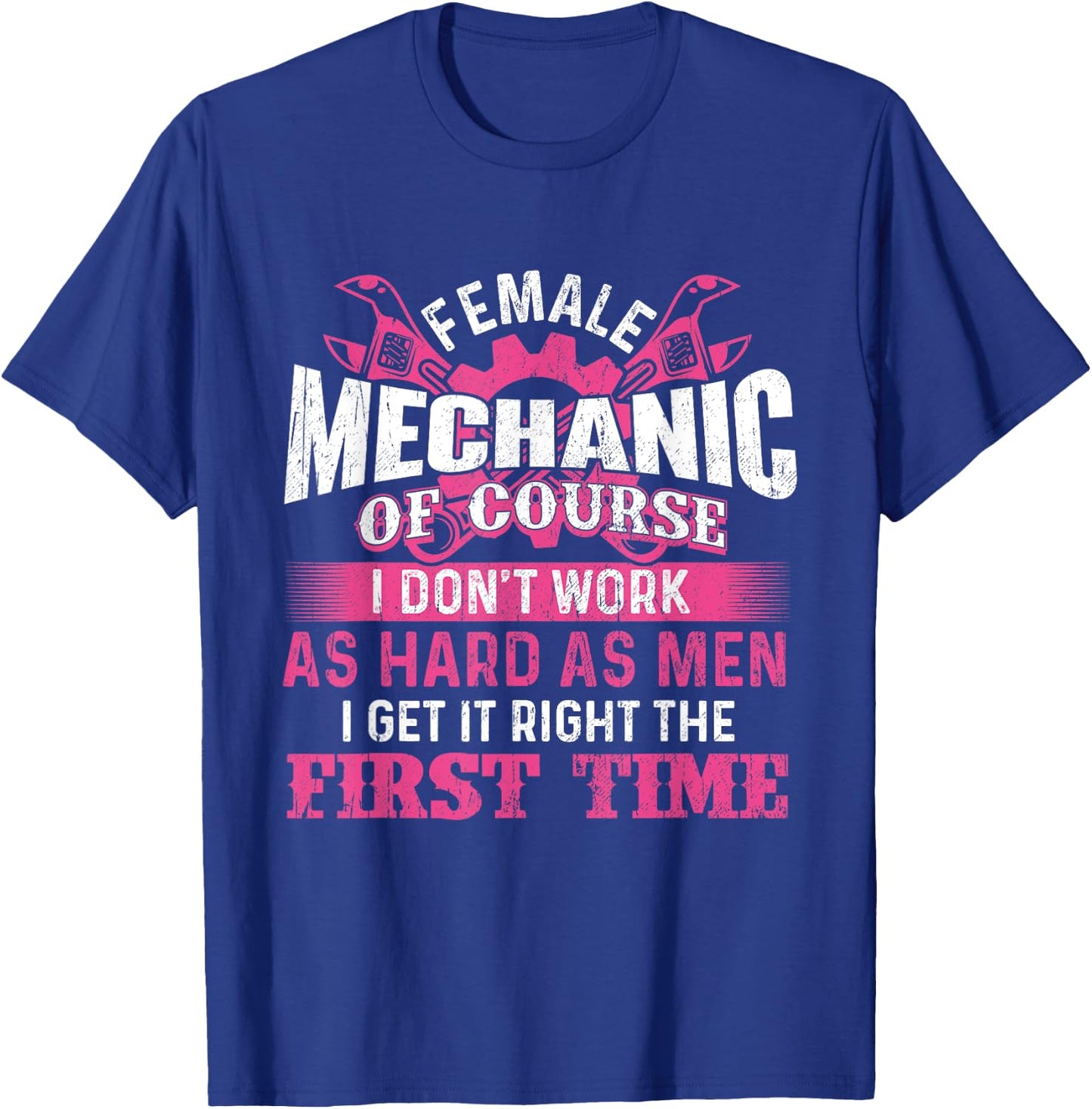 Female Mechanic - Aircraft Plane Lover Airplane Maintenance T-Shirt - T-Shirt | Royal