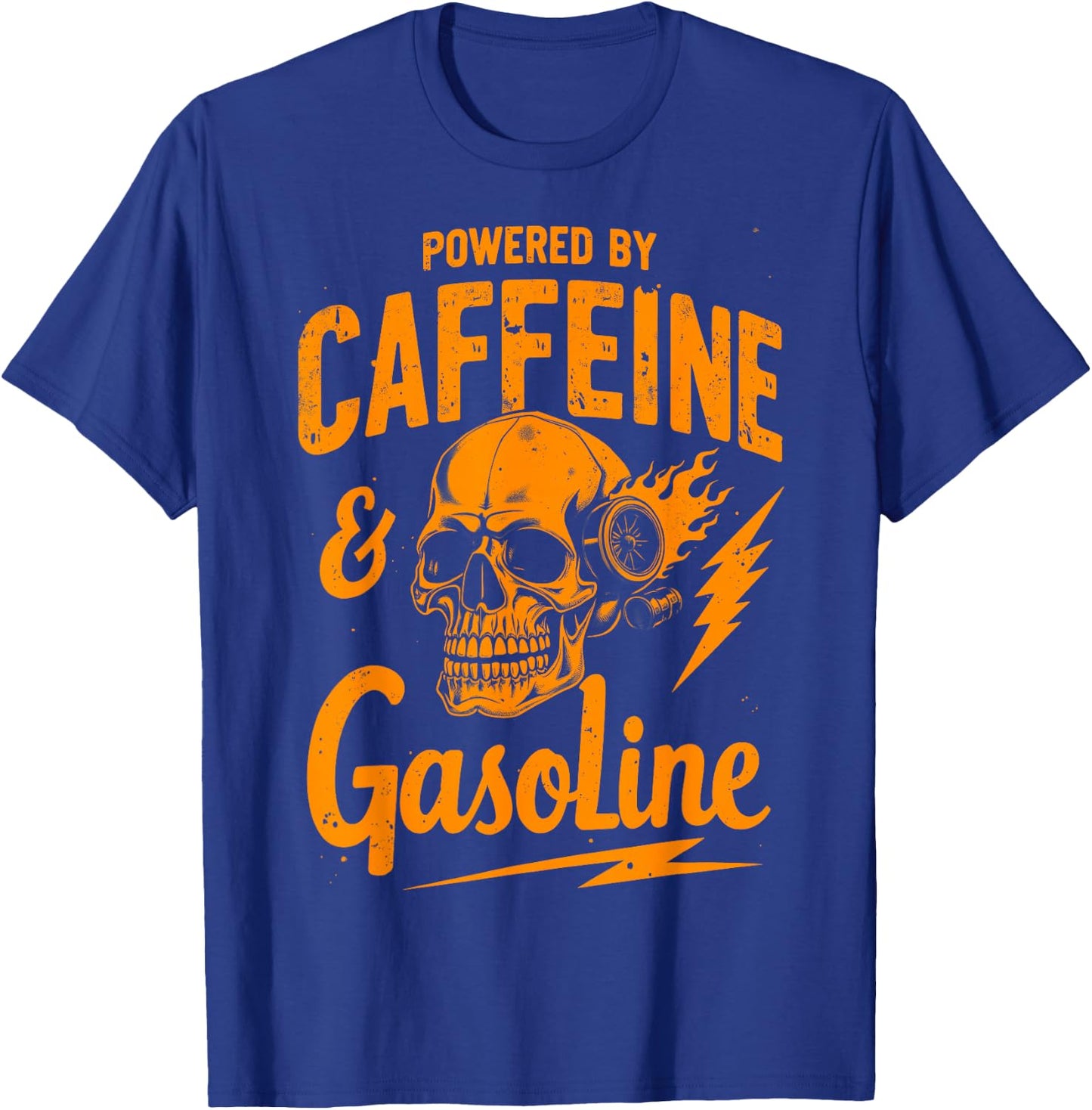 Powered by Caffeine and Gasoline Cool Mechanics T-Shirt - T-Shirt | Royal