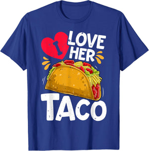 I Love Her Taco Cinco De Mayo Boys Men Mexican Food Lover T-Shirt - T-Shirt | Royal