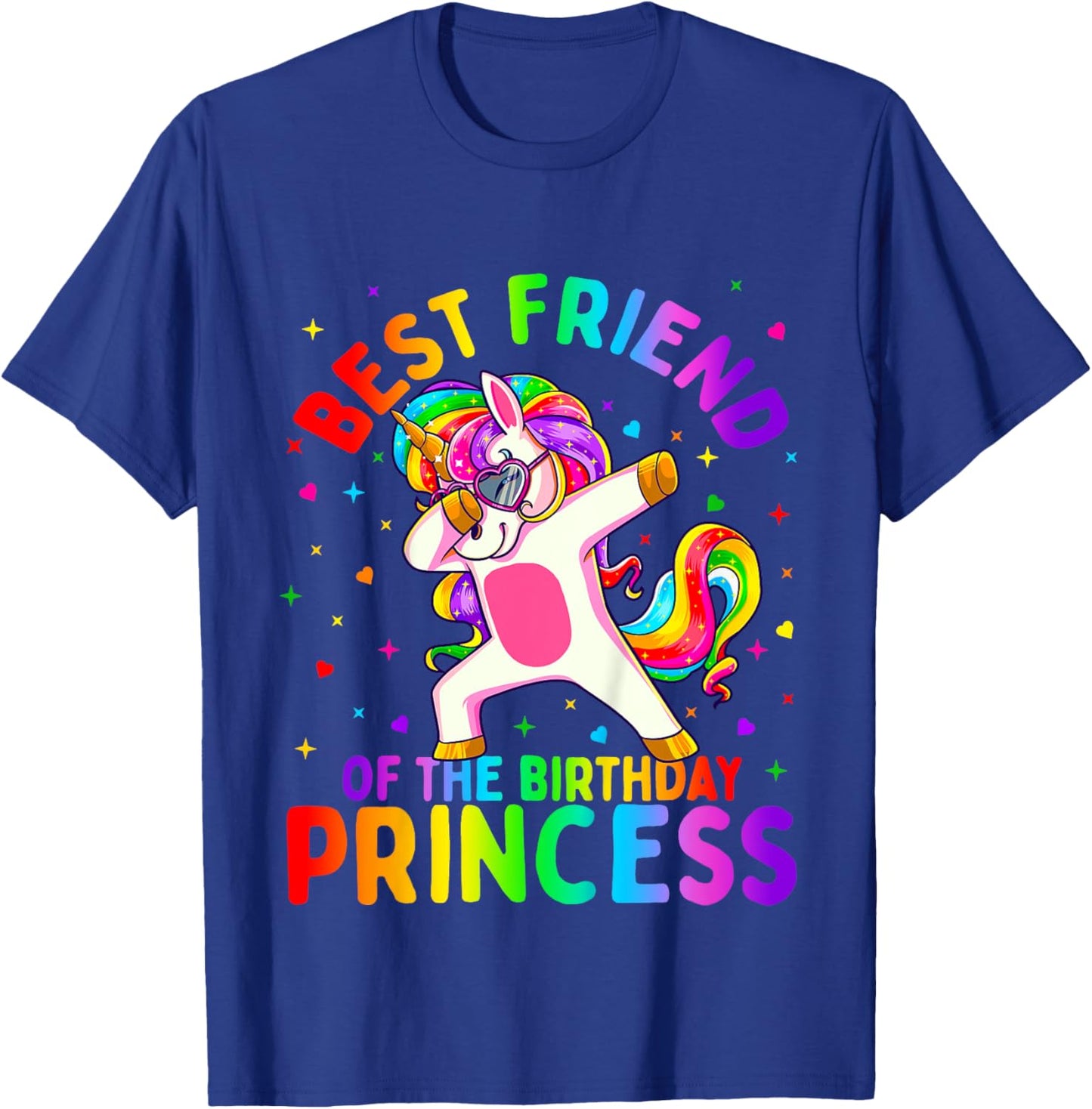 Best Friend of the Birthday Princess Girl Dabbing Unicorn T-Shirt - T-Shirt | Royal