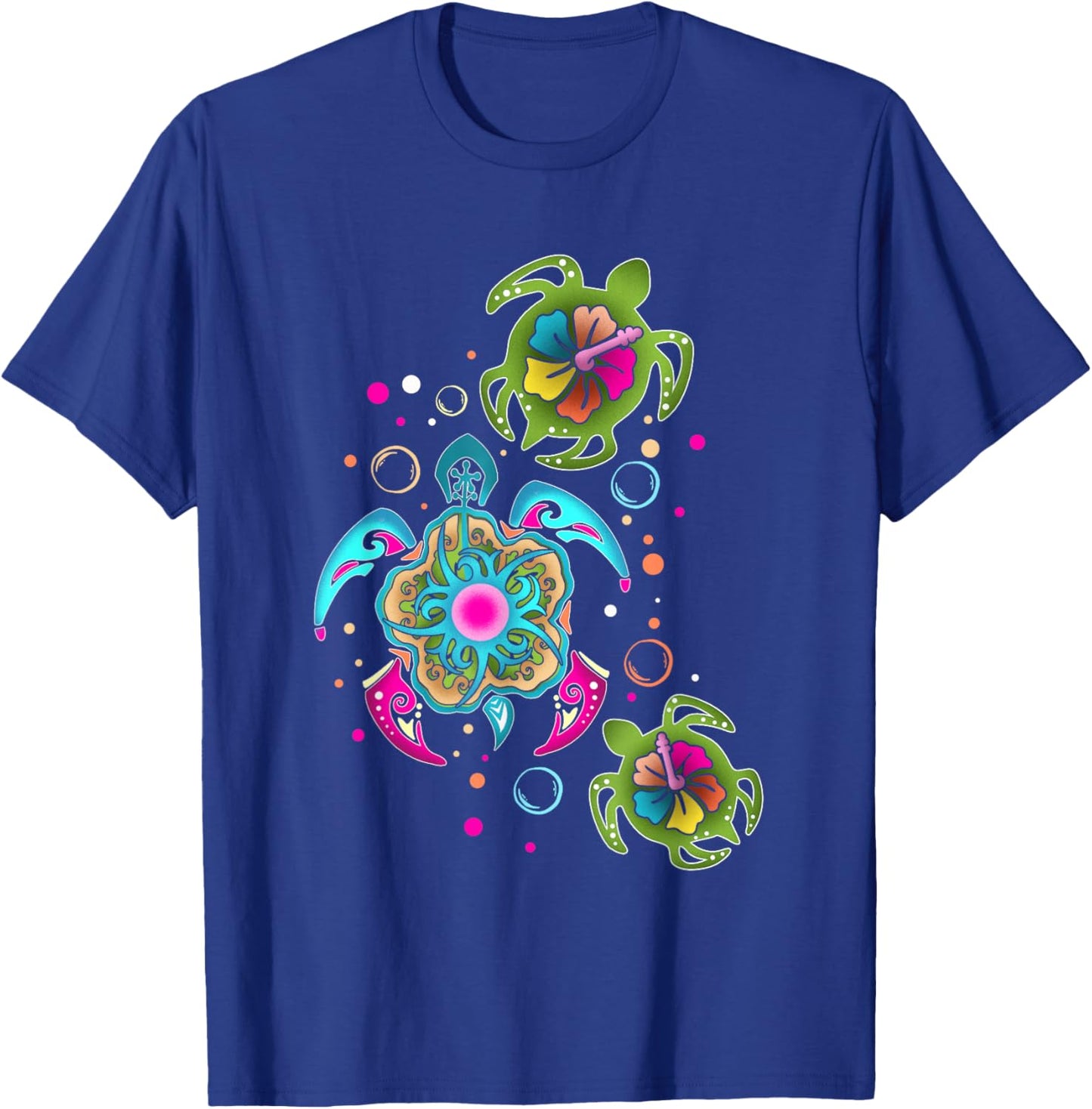 Ocean Wildlife Conservation Tropical Sea Turtles T-Shirt - T-Shirt | Royal