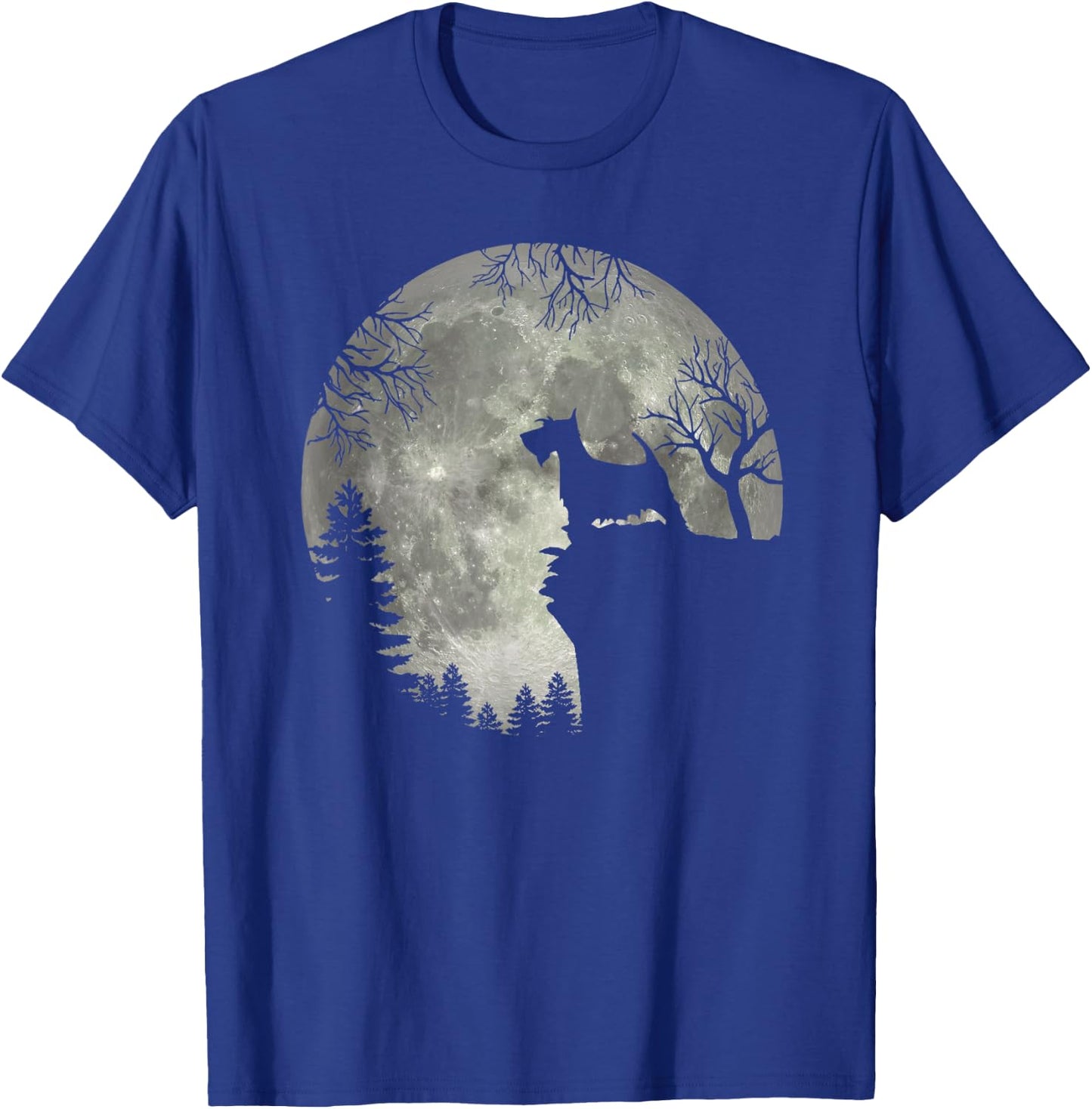 Scottish Terrier, Scottie And Moon Halloween T-Shirt - T-Shirt | Royal