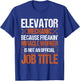 Elevator Mechanic Work Uniform Technician T-Shirt - T-Shirt | Royal