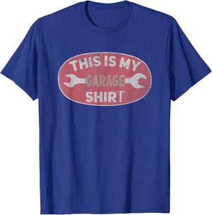 This Is My Garage Outfit Mechanic Dad Funny Garage Lover T-Shirt - T-Shirt | Royal