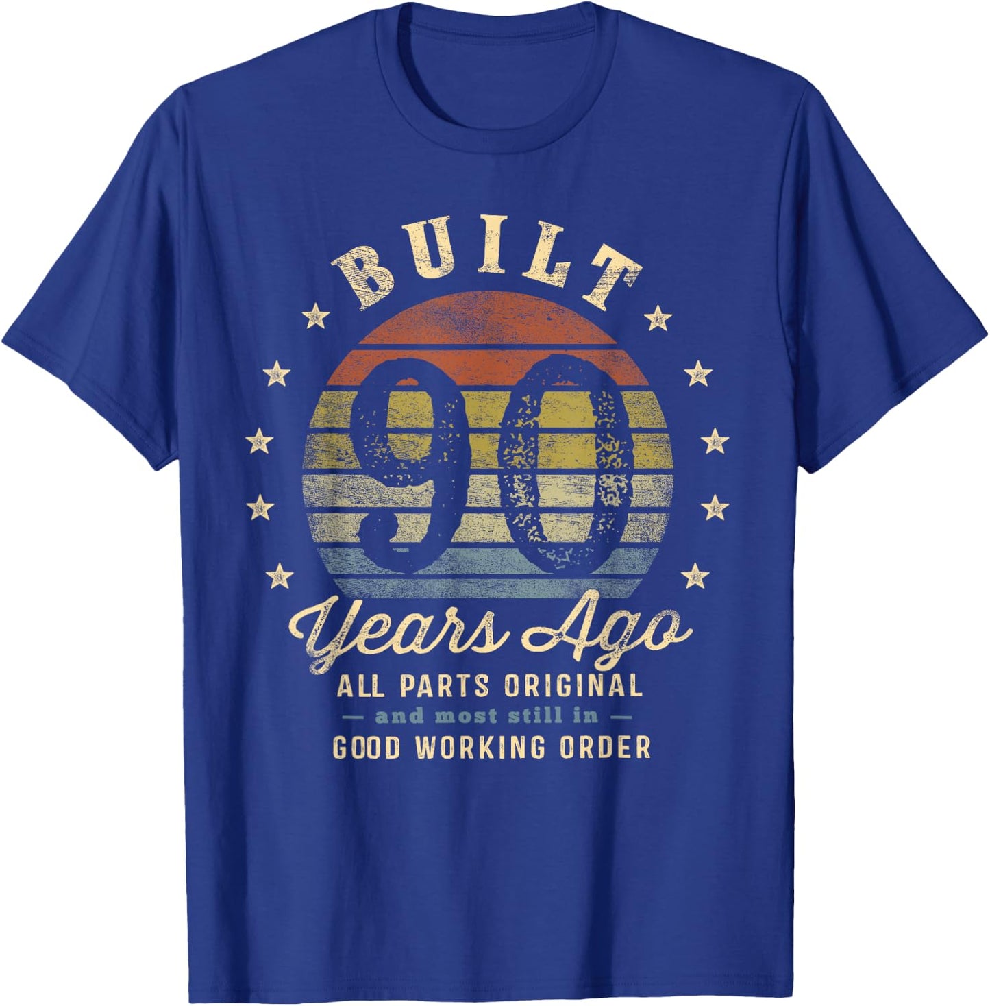 Built 90 Years Ago - All Parts Original Gifts 90th Birthday T-Shirt - T-Shirt | Royal
