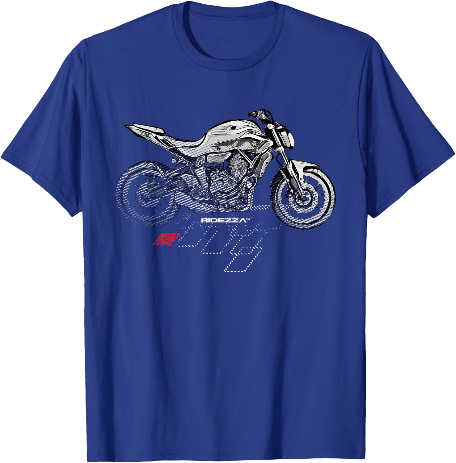 Ridezza SuperGP FZ07 MT07 Motorcyclist T-Shirt - T-Shirt | Royal
