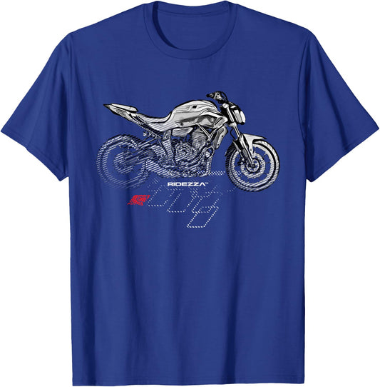 Ridezza SuperGP FZ07 MT07 Motorcyclist T-Shirt - T-Shirt | Royal